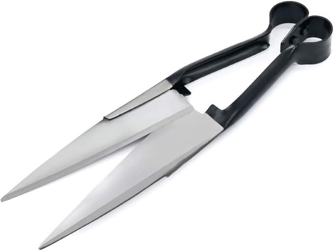 Sheep Shear Grass Shear Alpaca Shears R Shaped Design For Large Thick-Haired Animal Grooming (Black)