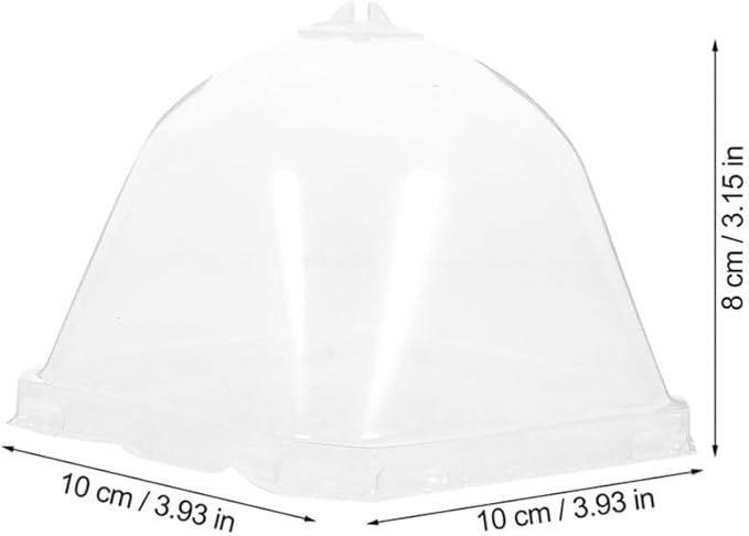 SUPVOX 12pcs Greenhouse Humidity Dome Covers for Flower Pots and Cloche Square Shape Design for Optimal Plant Growth and Easy Observation