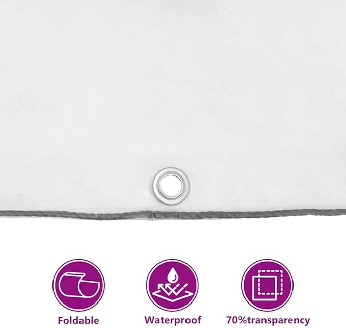 vidaXL 9.8 x 16.4 ft Garden Plant Cover | Water Resistant Foldable Synthetic Polyethylene Ideal for Crop and Greenhouse Use Durable Adjustable Outdoor Solution Raised Bed Weed Barrier Landscaping