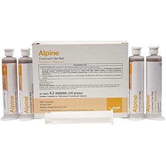 BASF Alpine Rotation 2 Cockroach Gel Bait Roach Killer for Indoor or Outdoor Infestation Control, Syringe Applicator 30 gram, 4 Pack