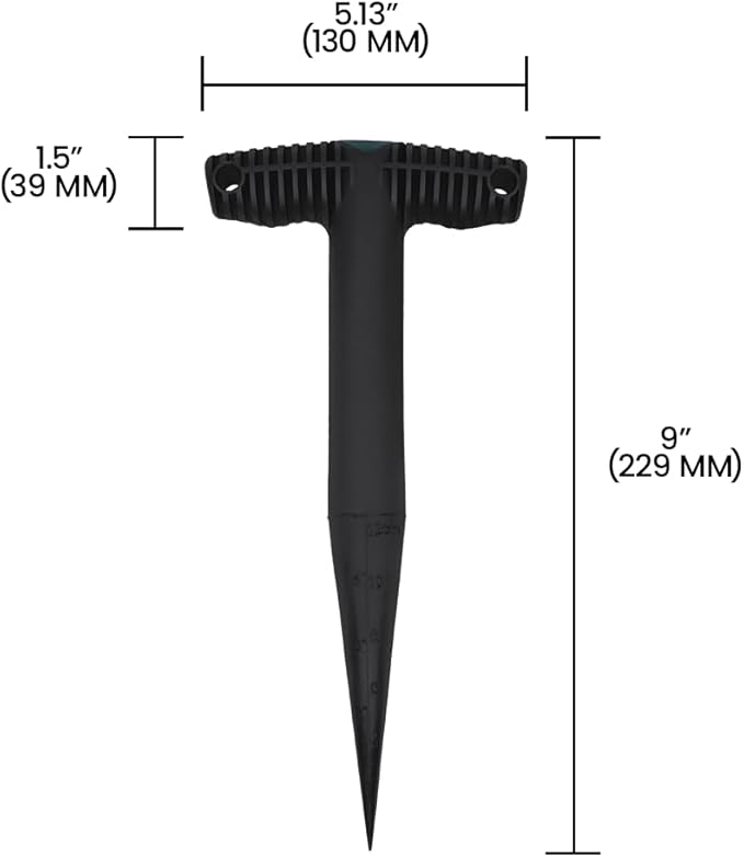 Zenport GA401 Dibber for Planting Seeds and Bulbs, Black - 6 Pack