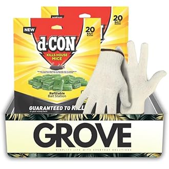 d-CON Refillable Corner Fit Mouse Bait Station, 1 Trap + 18 Bait Refills