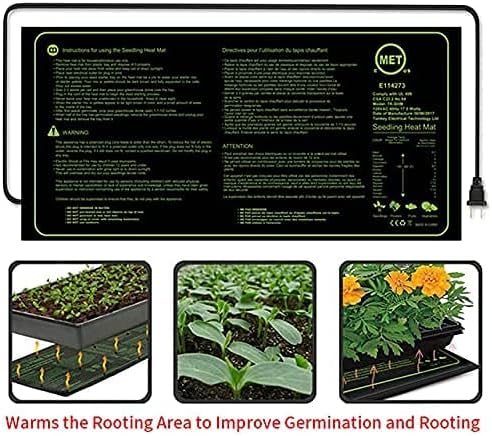 New Plant Heating Mat, Seedling Heat Mat, Waterproof Nursery Heating Mat, Digital Thermostat (48in20in)