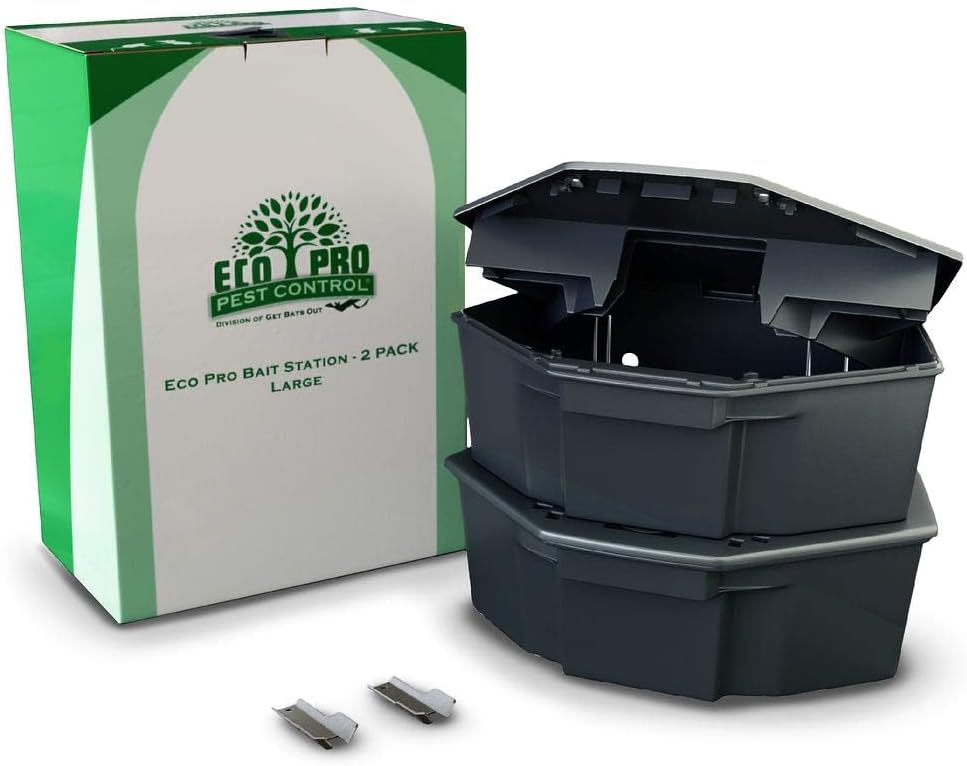 Mouse Bait Station | 4-Pack Indoor & Outdoor Mouse Bait Stations | Bait (Not Included) is Secured by Lock & Key | Pet & Child-Safe Alternative to Mouse Traps | for Mice Only - Small Size