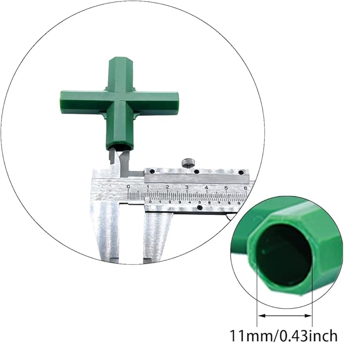 20PCS Fitting 0.43 Inch 11mm 4 Types Stable Support Heavy Duty Greenhouse Frame Building Connector Suitable for Grape Trellis Sunscreen Shed Gardening Plant Stakes for Flower and Greenhouse Frames