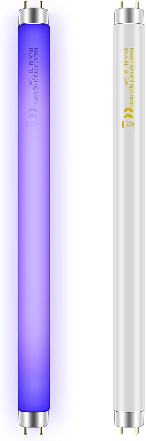 Qualirey 12 Pack Bug Zapper Replacement Light Bulbs 10W for 20W Indoor Bug Zapper, BL T8 F10W 13Inch Light Tube Compatible with Aspectek, Liba, Micnaron, Lulu Home and Other 20W Mosquito Lamp