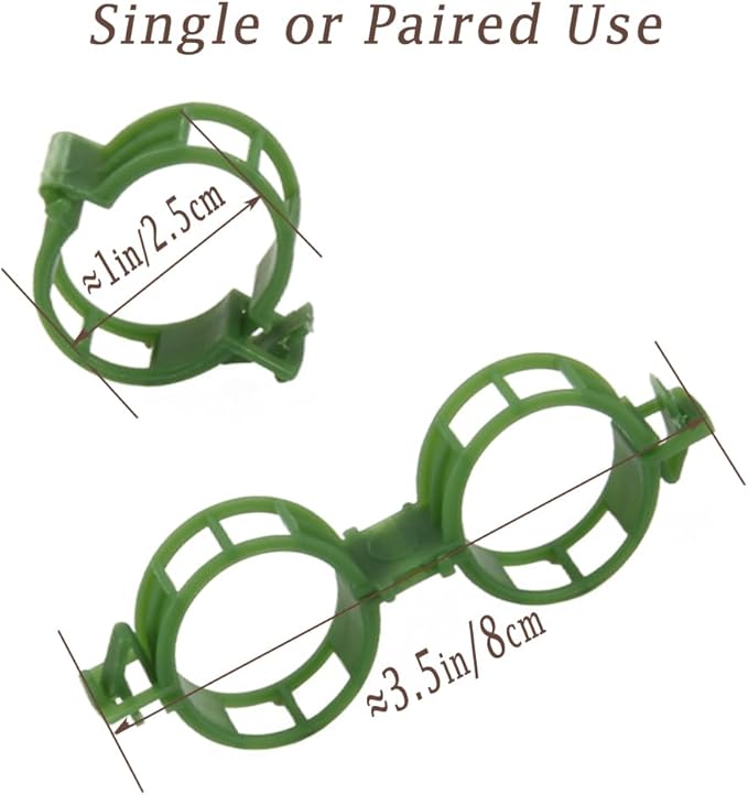 Plant Support Clips, 200 Pcs Tomato Clips, Plastic Trellis Clips, Grape Vine Tomato Vine Vegetables Plants Garden Support Clips to Grow Upright Makes Plants Healthier