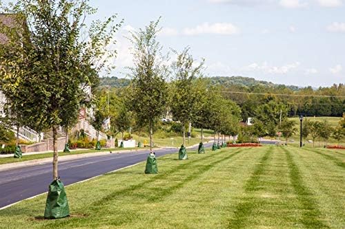 15 Gallon Slow-Release Tree Watering Bag, Watering Bag for Trees, Premium PVC Shrub Watering Bag with Heavy Duty Zipper, Durable Reusable Drip Irrigation Bag