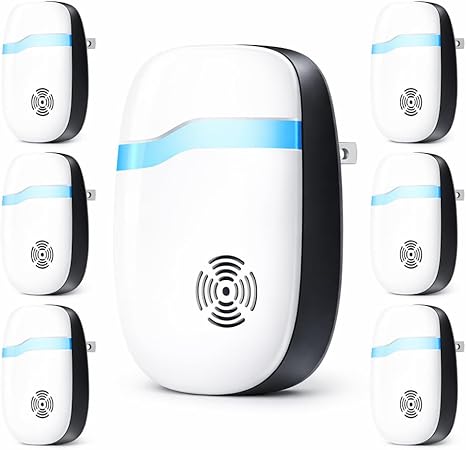 (2026 Upgraded) Ultrasonic Mouse & Rat Repeller Plug-in for Home – Quiet Indoor Repellent Device for Pest Control, Works for Mice, Roaches, Ants, Spiders (6 Pack)
