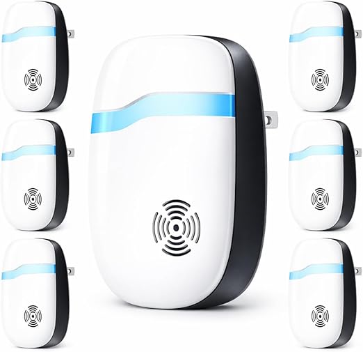 (2026 Upgraded) Ultrasonic Mouse & Rat Repeller Plug-in for Home – Quiet Indoor Repellent Device for Pest Control, Works for Mice, Roaches, Ants, Spiders (6 Pack)