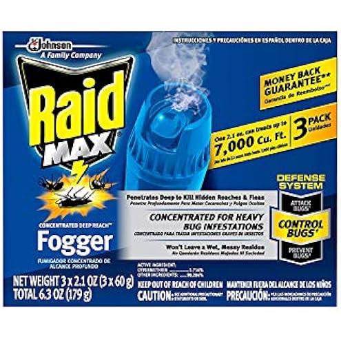 Raid Concentrated Fogger 1.5 Oz - 4 Pack W/Health and Outdoors Wipes