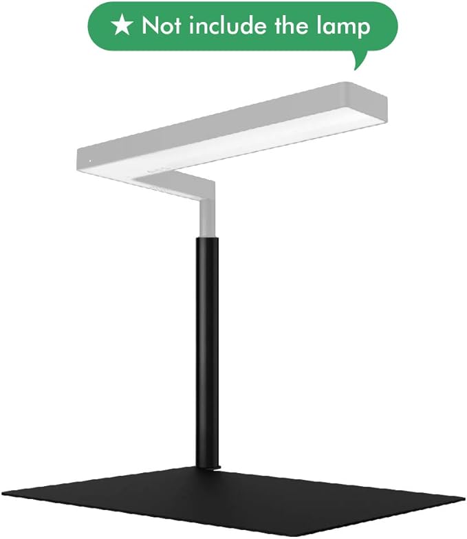 ONF Extension Stand Holder for Flat Nano or Flat Nano Plus Aquarium LED Light, Fish Tank Plant Lamp, Adjustable Tank Mount, Extendable Bracket Fixture Kit (not Including The lamp) (Black)