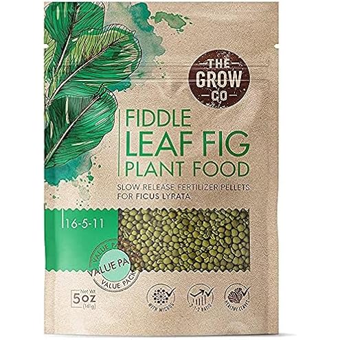 Fiddle Leaf Ficus Lyrata & Fig Tree Slow Release Fertilizer Pellets for Indoor and Outdoor Plants - Resealable Bag (6 oz)