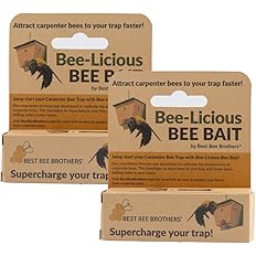 Best Bee Brothers, Bee-Licious Carpenter Bee Bait, All-Natural Pheromone Lure, 10 ml Squeeze Tube, 2-Pack