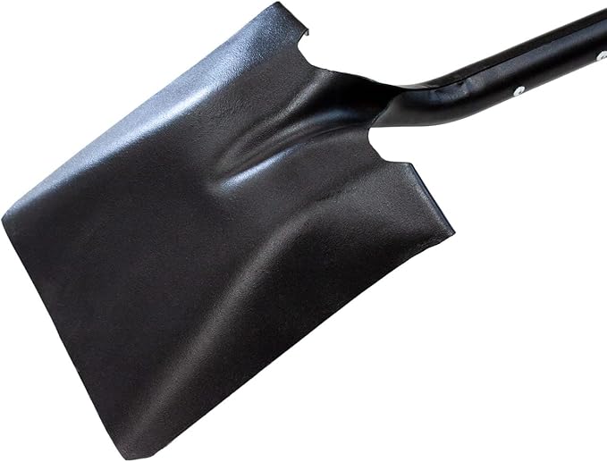 BULLY TOOLS Square Point Shovel – 14-Gauge Heavy Duty Steel Blade with Long Fiberglass Handle, Durable for Snow Removal, Gardening, Landscaping, & Outdoor Use, Ergonomic Grip - 100% Made in The USA