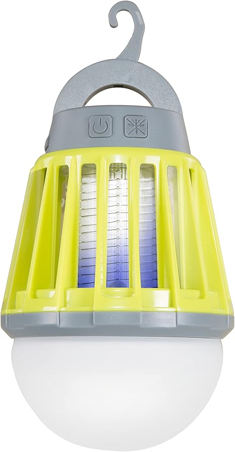 Stansport Insect Zapper & Lantern Combo – 180 Lumen LED Camping Light with 3 Brightness Settings – USB Rechargeable Bug Zapper with 500V Electric Grid – Portable Outdoor Lantern for Tents & Patios