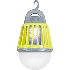 Stansport Insect Zapper & Lantern Combo – 180 Lumen LED Camping Light with 3 Brightness Settings – USB Rechargeable Bug Zapper with 500V Electric Grid – Portable Outdoor Lantern for Tents & Patios