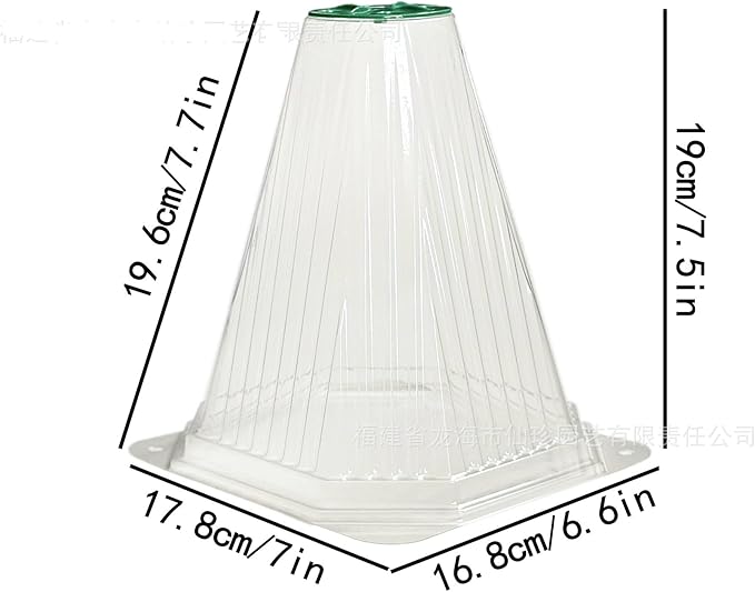 15Pcs Garden Plant Cloches, Plastic Plant Bell Cover Reusable Mini Greenhouse, Frost Protection with Rotatable Ventfor Plant Cover Dome Tall, rex-11471