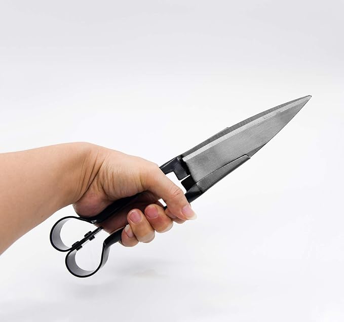 Sheep Shear Grass Shear Alpaca Shears R Shaped Design For Large Thick-Haired Animal Grooming (Black)