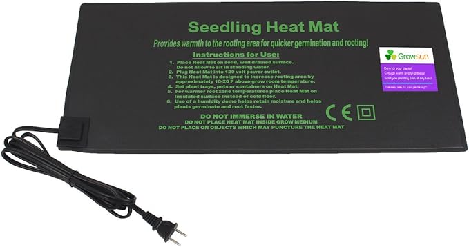 Growsun 9" X 20" Seedling Heat Mat Hydroponic Heating Pad