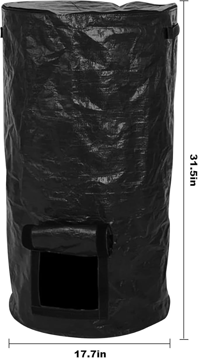 2 Pack Compost Bin Bag, Reusable Garden Yard Waste Bag, 34 Gallon Organic Compost Bins Bags and Compostable Kitchen Waste Degradable, Corrosion