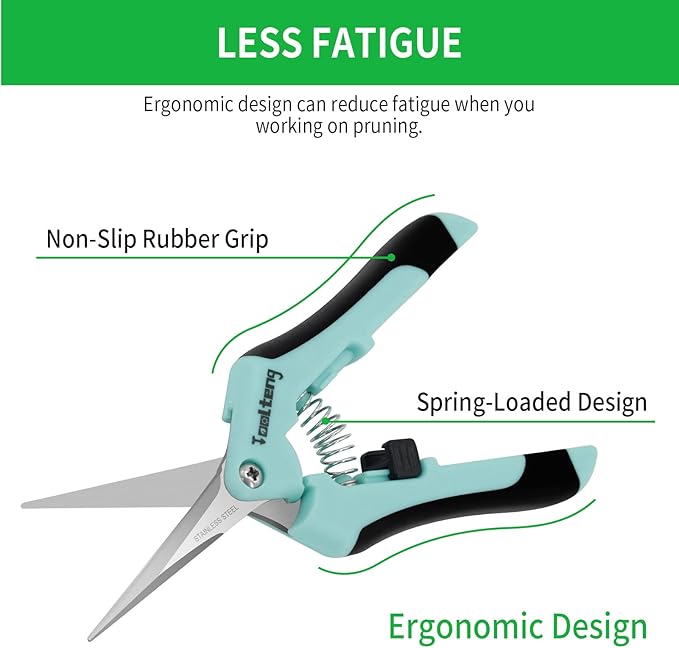 12 Packs Pruning Shears, Garden Trimming Scissors, Gardening Hand Pruning Snips, Titanium Coated Precision Bonsai Pruning Shears, Convenient and Efficient Flower Cutters (Blue)