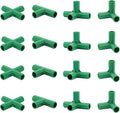 16PCS Fitting 16MM 4 Types Stable Support Heavy Duty Greenhouse Frame Building Connector Suitable for Grape Trellis Sunscreen Shed Gardening