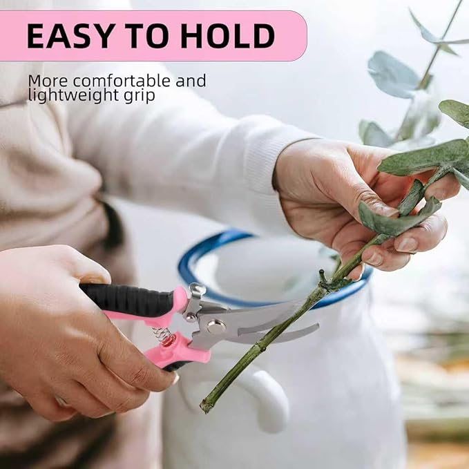 Pruning Shears Garden Scissors Tools: 4pcs Stainless Steel Gardening Clippers for Tree Pole, Hedge, Bonsai, Plants, Vegetable, Gardeners Work Accessories for Flower Arrangement, Yard Landscaping
