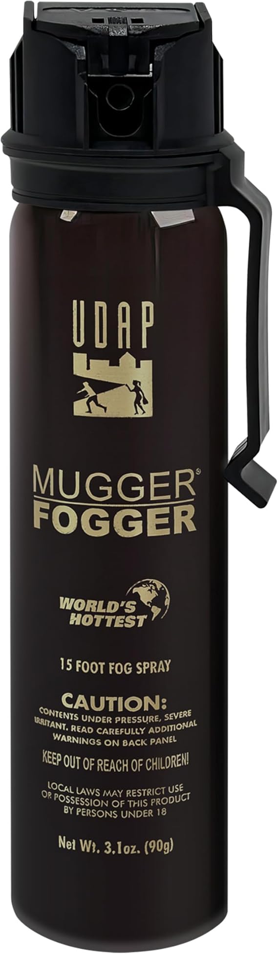 UDAP Pepper Power Jogger Fogger Hot OC Compact Self Defense Pepper Spray with Holster for Women, Men, and Runners, Powerful Blast Pattern