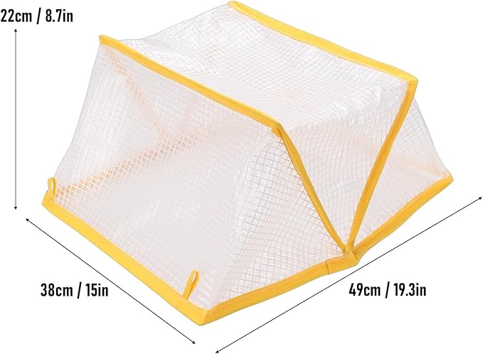 Garden Row Accelerator Plant Cover, Sturdy PVC Weather Proof Foldable Plant Net Cage Guard with Ground Stakes, for Greenhouse Vegetables Fruits Flowers