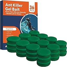 36 PCS Ant Killer Gel Bait Stations, Extra Strengthen Ant Bait Traps, Long-Lasting Effective Pest Gel for Carpenter Ants and Other Common Household Ants, No Mess Easy Use, Safe for Pets and Kids