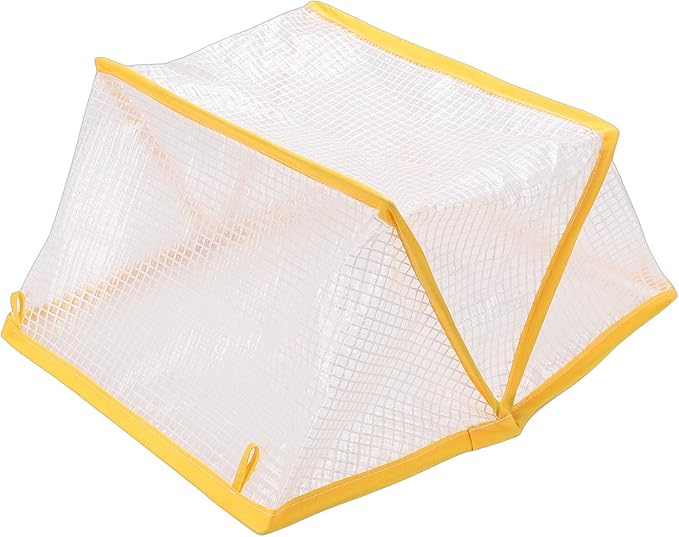 Garden Row Accelerator Plant Cover, Sturdy PVC Weather Proof Foldable Plant Net Cage Guard with Ground Stakes, for Greenhouse Vegetables Fruits Flowers