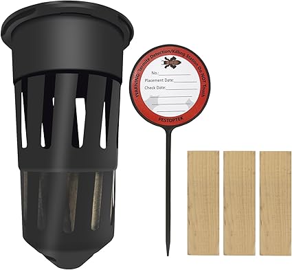 6 Pack Termite Monitoring Bait Stations, Compatible with Trelona Termite Bait, Included Wood Blocks for Garden, Farms, Detects Termite Activity (NO TERMITICIDE Included)