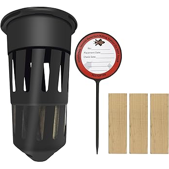 6 Pack Termite Monitoring Bait Stations, Compatible with Trelona Termite Bait, Included Wood Blocks for Garden, Farms, Detects Termite Activity (NO TERMITICIDE Included)