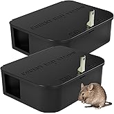 Outpost Rat Bait Station | Single Station Targets Small Mice Up to Large Rats | Position Horizontal or Vertical | Made in USA