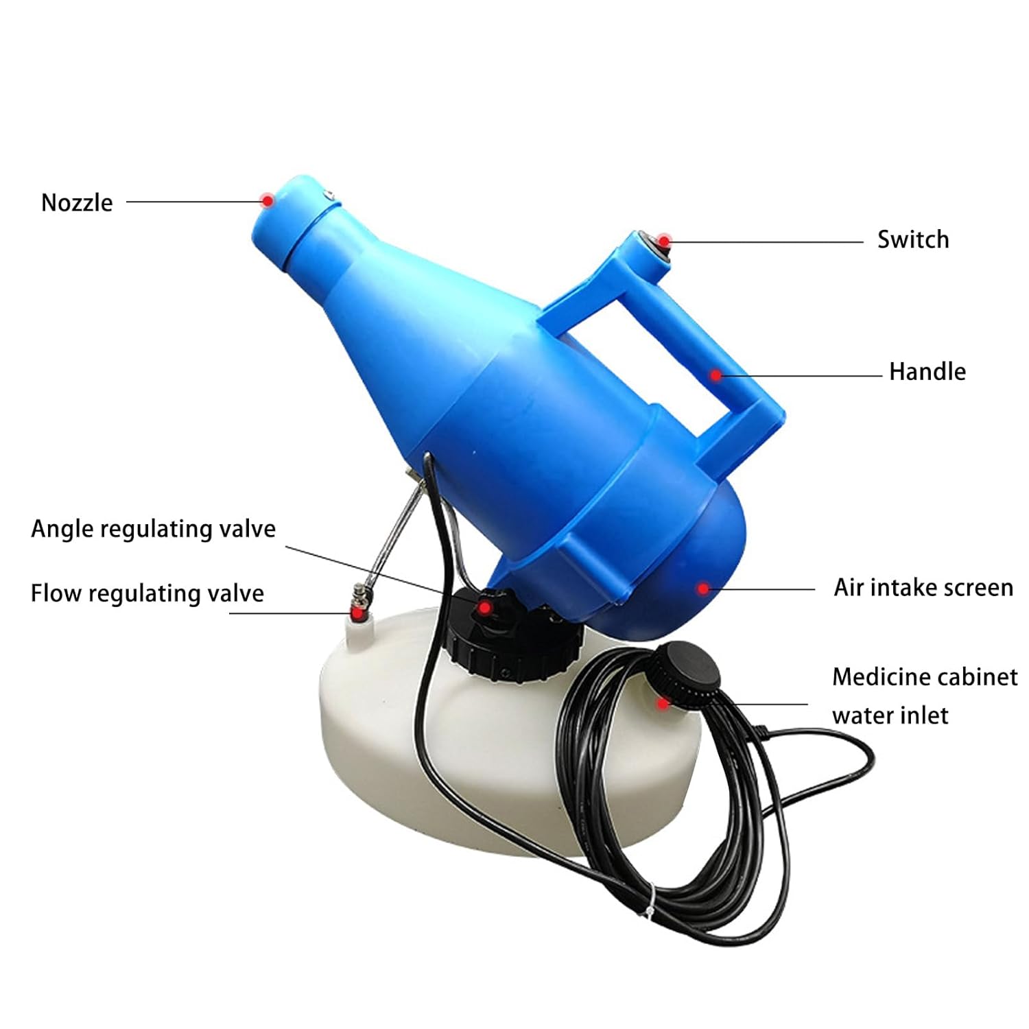 Ulv Fogger Machine Electric Ulv Sprayer Portable Fogger Electric Ulv Fogger Portable Sprayer Machine 4.5L(1.2 Gallon) Electric Ulv Sprayer Mist Cold Fogger For Indoor Outdoor Public, Spraying Distance