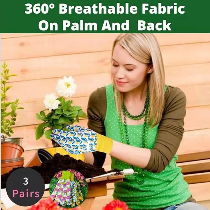 Thorn Proof&Puncture Resistant Gardening Gloves with Grip,Garden Glove for Women, Leather Yard Work Gifts