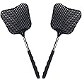 MR.SIGA Heavy Duty Long Handle Fly Swatter, Gray, 6 Pack