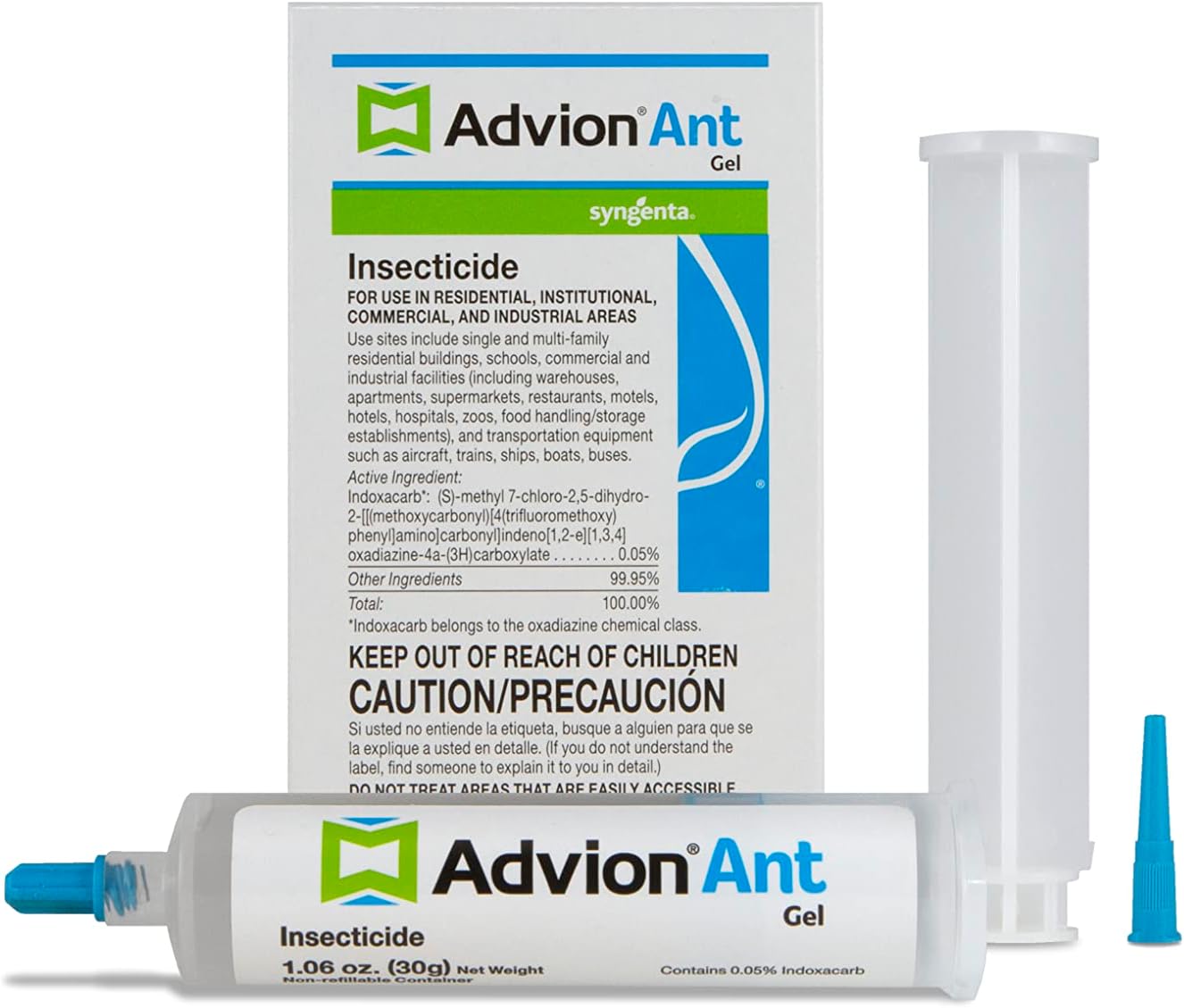 Advion Ant Gel Bait, 4 Tubes x 30-Grams, 1 Plunger and 2 Tips, Effective Ant Bait, Formulated with 0.05% Indoxacarb, Indoor and Outdoor Use, Ant Killer Gel for Control of Most Major Ant Species