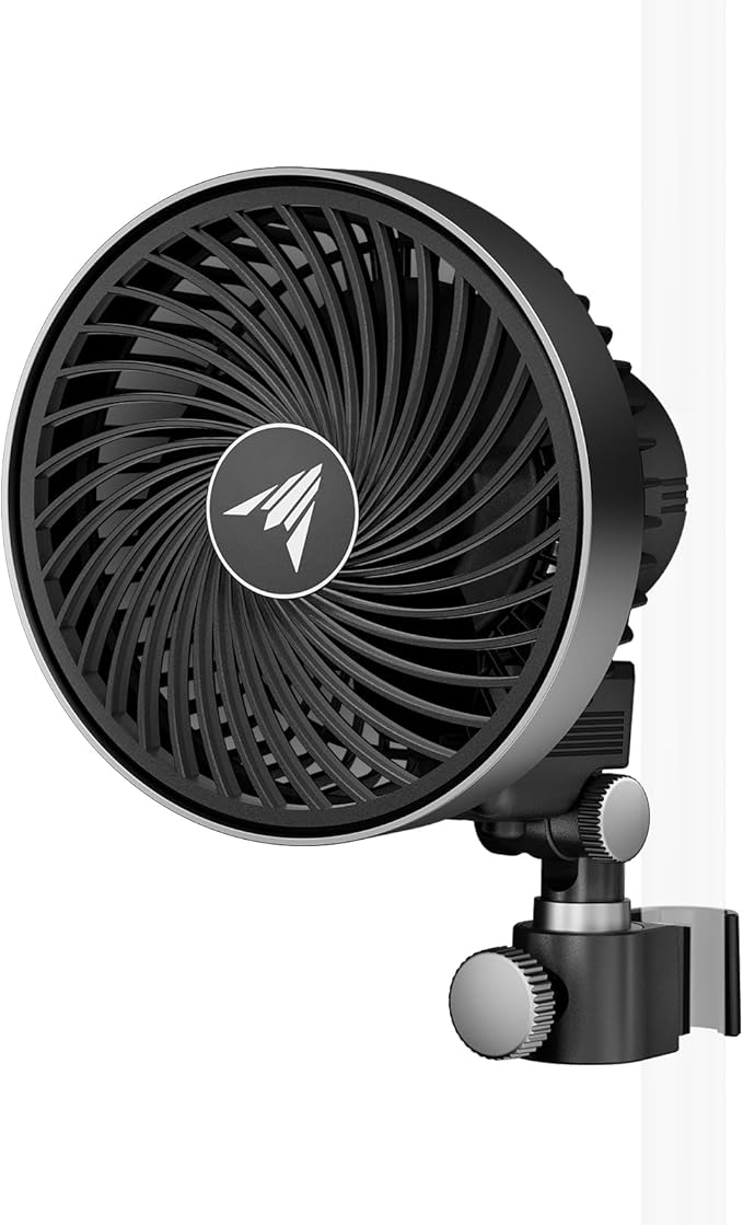 AC Infinity CLOUDRAY S4, Ultra-Compact Grow Tent Clip Fan 4”, Precision 10 Dynamic Wind Speeds, 10-Level Oscillation, Weatherproof IP-54, Specialized High-Velocity Circulation for Small Grow Spaces