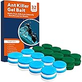 32 PCS Ant Killer Gel Bait Stations, Extra Strengthen Ant Bait Traps, Long-Lasting Effective Pest Gel for Carpenter Ants and Other Common Household Ants, No Mess Easy Use, Safe for Pets and Kids