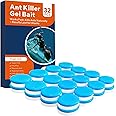 32 PCS Ant Killer Gel Bait Stations, Extra Strengthen Ant Bait Traps, Long-Lasting Effective Pest Gel for Carpenter Ants and Other Common Household Ants, No Mess Easy Use, Safe for Pets and Kids