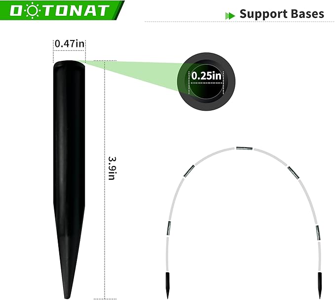 8FT Garden Hoops Grow Tunnel Kit - Rust-Free Fiberglass Frame for Raised Beds, 36pcs - DIY Plant Support for Garden Netting, Vegetable Garden Hoops Kit, Row Covers, and Greenhouse Protection