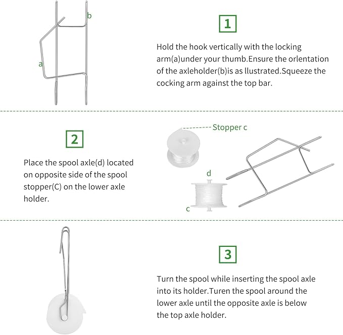 10 Pack Tomato Roller Hooks with 49.2FT String,Tomato Roller Hooks for Greenhouse,Plant,Flower Vine Crop Trellis Kit