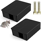 iTrap Mice & Rat Bait Stations – 2 Pack Rodent Control Boxes, Child & Pet-Safe Locking Design, Indoor/Outdoor Use with Mounting Brackets