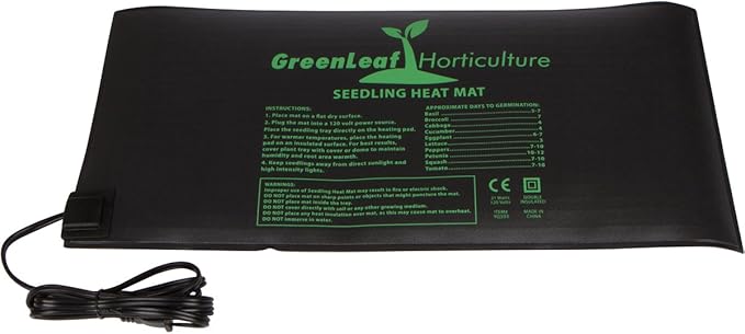 Waterproof Seedling Heat Mat 10"x20.75" Design For Use In Home Gardens