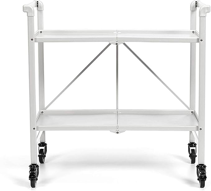 COSCO Outdoor Living™ Outdoor and Indoor Folding Serving Cart with Wheels and 2 Shelves, White
