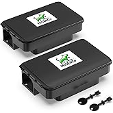 iTrap Mice & Rat Bait Stations – 2 Pack Rodent Control Boxes, Child & Pet-Safe Locking Design, Indoor/Outdoor Use with Mounting Brackets