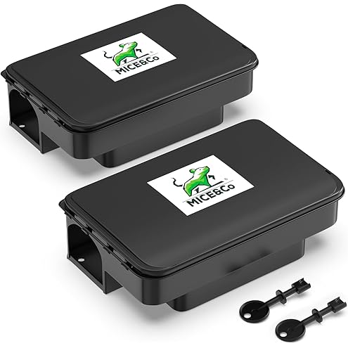iTrap Mice & Rat Bait Stations – 2 Pack Rodent Control Boxes, Child & Pet-Safe Locking Design, Indoor/Outdoor Use with Mounting Brackets
