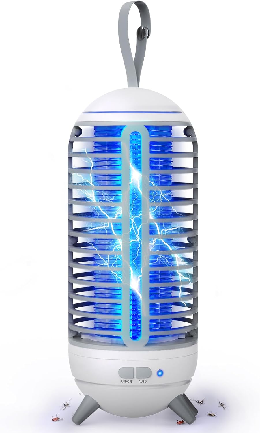 Cordless Bug Zapper Outdoor Rechargeable 2 in 1 Wireless Mosquito Killer Lamp 2500mAh Bug Zapper Electric Trap Ideal Fly Zapper Indoor for Patio, Home, Backyard, Yard, Garden, Campsite (Black)